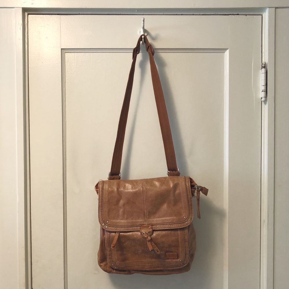 The Sak Brown Leather Ventura Convertible Backpack